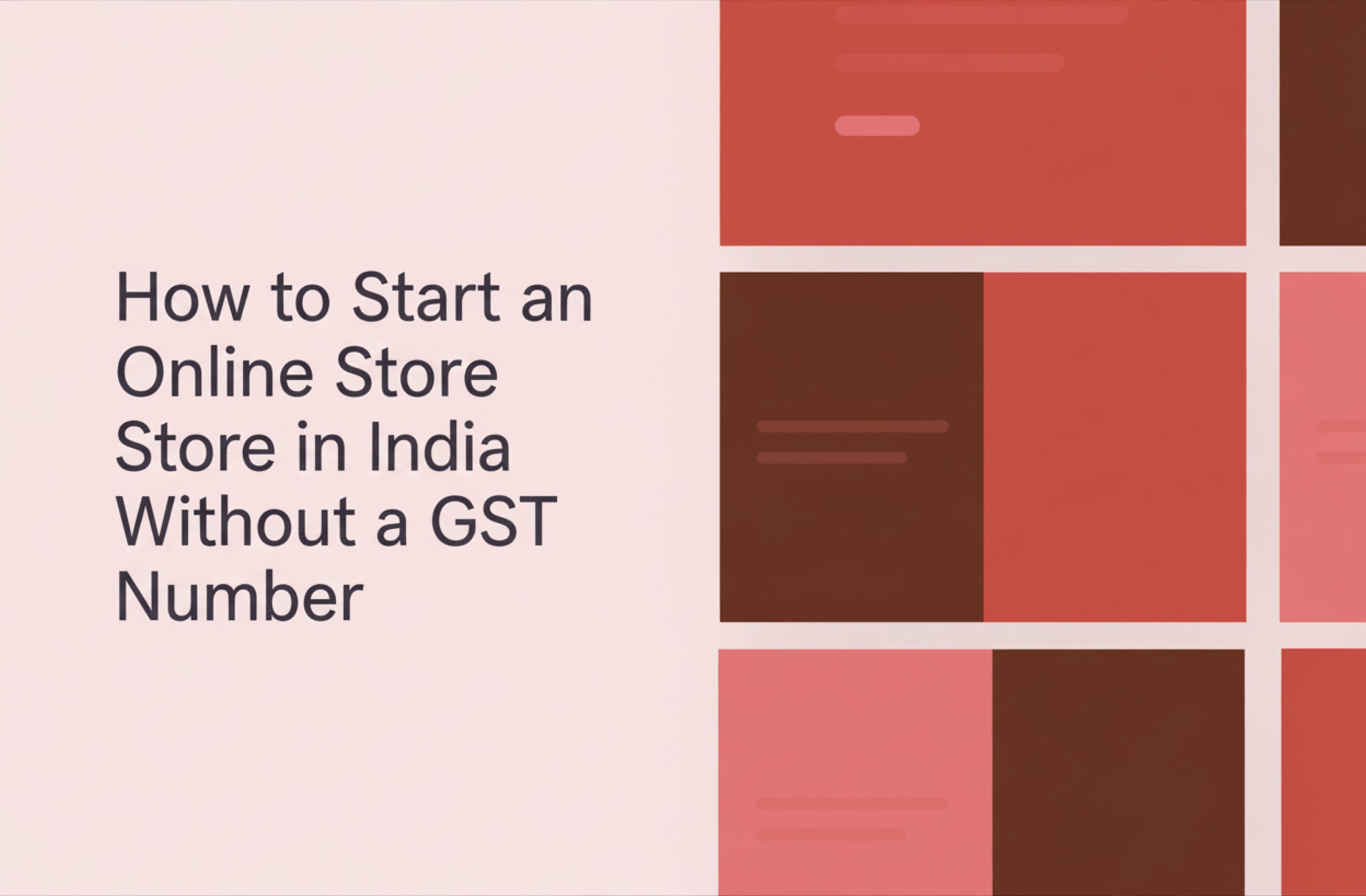 How to sell online in India without a GST number